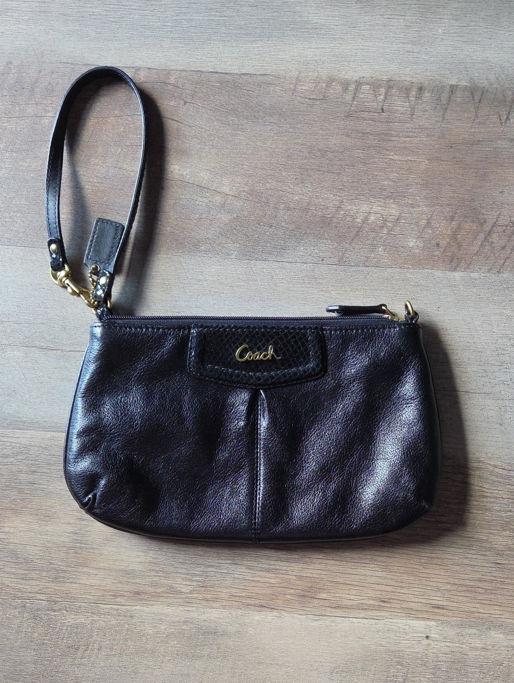 Coach Black Wristlet
